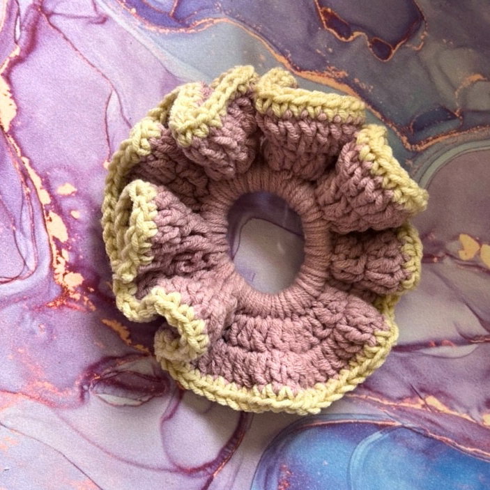 haken voor beginners scrunchie leren haken